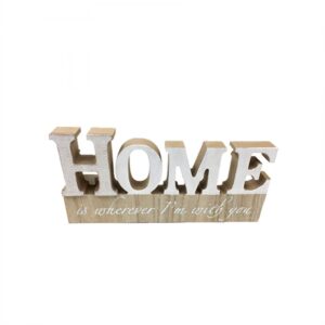 Wooden Sign HOME With You Table Top Freestanding Plaque