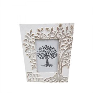 Country Wooden Whitewash Tree of Life Single 6x4 Frame