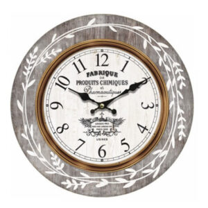 Clocks Vintage Inspired Wall Hanging Fabrique Floral Large Clock 58cm