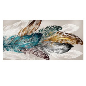 5D Diamond Painting Full Image Square Drills Feathers 20X40cm