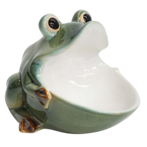 Ceramic Soap Holder Frog Open Mouth Decorative Accent