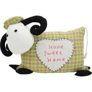 French Country Doorstopper Home Sweet Home Cow Door Stop Weighted