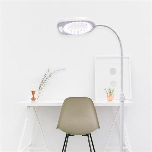 Triumph Arch LED Floor or Desk Lamp with Magnifier