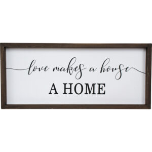 Country Wooden Hanging Sign Love Make My House a Home Plaque