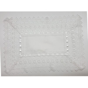 French Country Ivory Lace Our Lady Doily Table Duchess 33x45cm