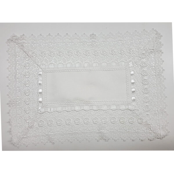 French Country Ivory Lace Our Lady Doily Table Duchess 33x45cm