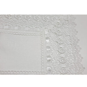 French Country Ivory Lace Our Lady Doily Table Runner 40x135cm