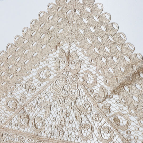 French Country Coffee Lace Doily Table Topper 80x80cm