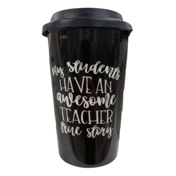 Landmark Ceramic Tea Coffee Travel Mug Cup Awesome Teacher