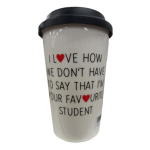 Landmark Ceramic Tea Coffee Travel Mug Cup Teacher Love Favourite