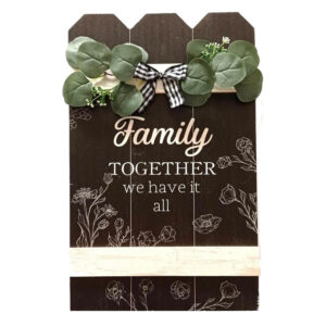French Country Wall Art Hearts Family Together Large Wooden Sign