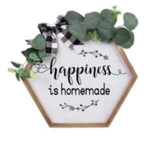 French Country Wall Art Happiness is Handmade Large Wooden Sign