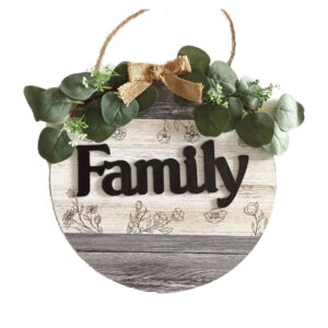 French Country Wall Art Family Round Large Wooden Sign