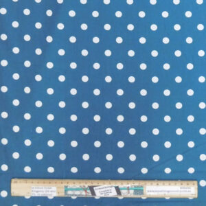Quilting Patchwork Sewing Fabric Large Spots Blue Grey Material 50x55cm FQ