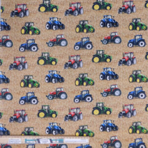 Quilting Patchwork Sewing Fabric Mixed Tractors on Hay 50x55cm FQ Material