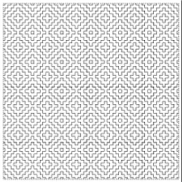 Japanese Sashiko Printed White Cotton Cloth Geometric 31x31cm