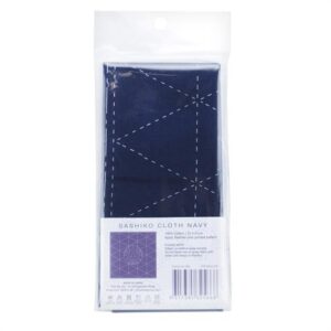 Japanese Sashiko Printed Navy Cotton Cloth Diamonds 31x31cm
