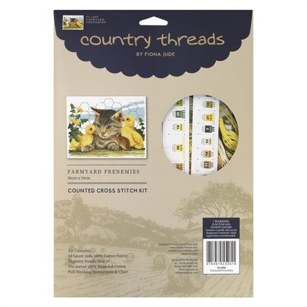 Country Threads Cross X Stitch Kit Farmyard Frenemies Counted