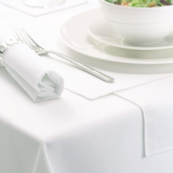 Country Table Cloth Dining Cotton White Tablecloth SQUARE 160cm