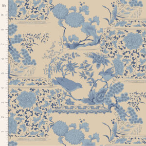 Quilting Patchwork Fabric TILDA Chic Escape Vases Blue 50x55cm FQ