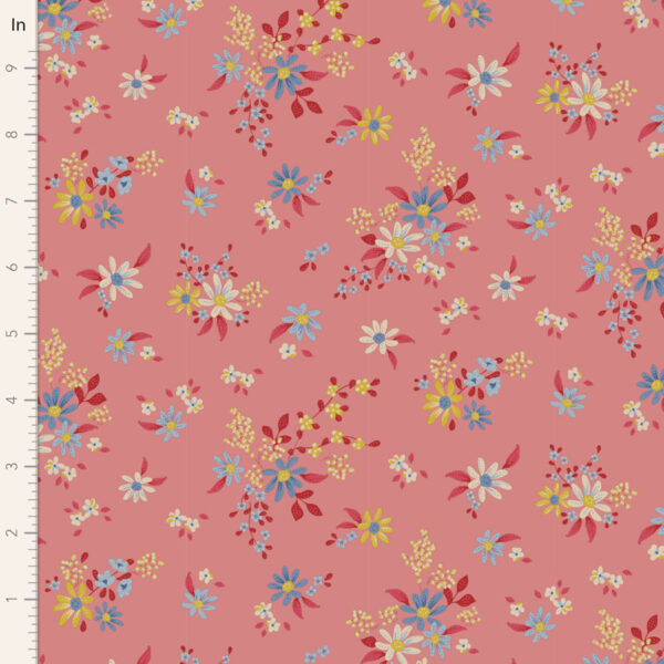 Quilting Patchwork Fabric TILDA Daisyfield Pink 50x55cm FQ