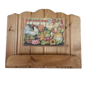 Country Handmade Timber Wooden Recipe Book Holder Kitchen Sign