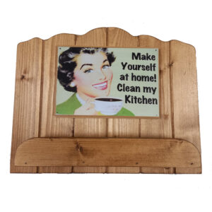 Country Handmade Timber Wooden Recipe Book Holder Clean Kitchen
