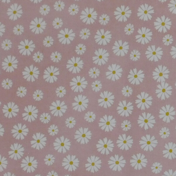 Quilting Patchwork Sewing Fabric Blume and Grow Floral White Daisy Pink 50x55cm FQ