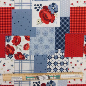 Patchwork Quilting Sewing Fabric American Dream Patches 50x55cm FQ