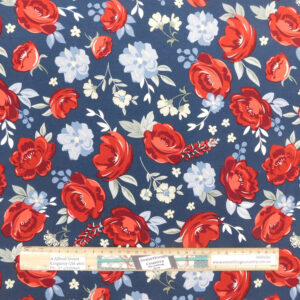 Patchwork Quilting Sewing Fabric American Dream Roses 50x55cm FQ