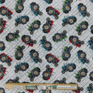 Patchwork Quilting Sewing Fabric Mixed Farm Tractors 50x55cm FQ