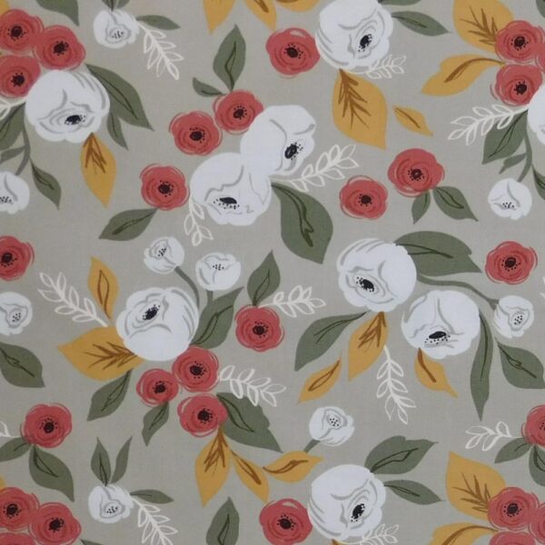 Patchwork Quilting Sewing Fabric Moda Flower Pot Taupe 50x55cm FQ