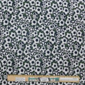 Patchwork Quilting Sewing Fabric Soccer Balls Material 50x55cm FQ