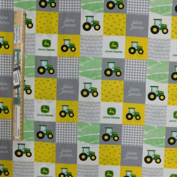 Patchwork Quilting Sewing Fabric John Deere Tractor Patches 50x55cm FQ