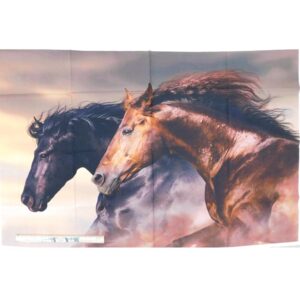 Patchwork Quilting Sewing Fabric Maverick Horses Panel 72x110cm