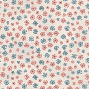 Quilting Patchwork Sewing Fabric Blume and Grow Pink Blue Cream Daisy 50x55cm FQ