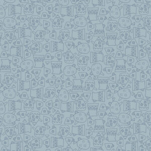 Quilting Patchwork Sewing Fabric Blume & Grow Teapots on Blue 50x55cm FQ