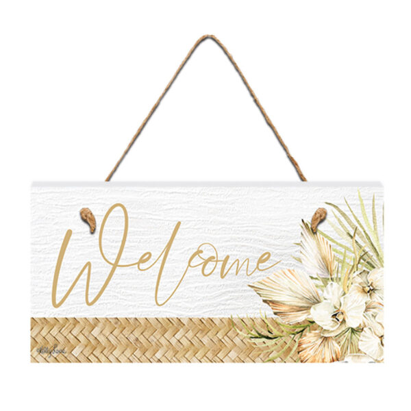 French Country Wooden Palomino Welcome Hanging Sign
