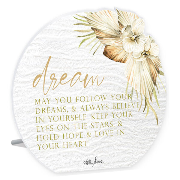 French Country Palomino Dream Round Wooden Standing Sign