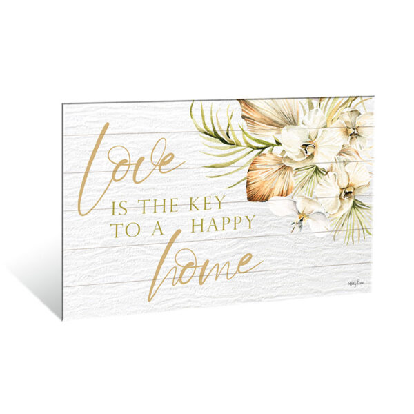 Country Wooden Print Palomino Love Key to Happy Home 40x60cm Sign