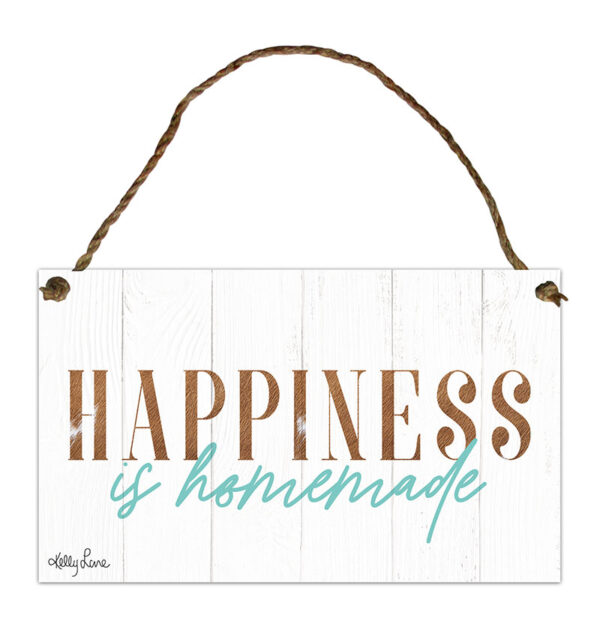 Country Hide Metal Tin Sign Wall Art Happiness is Homemade Plaque