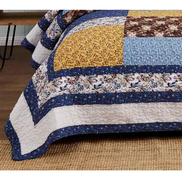 French Country Patchwork Bed Quilt Sycamore Coverlet Assorted Sizes