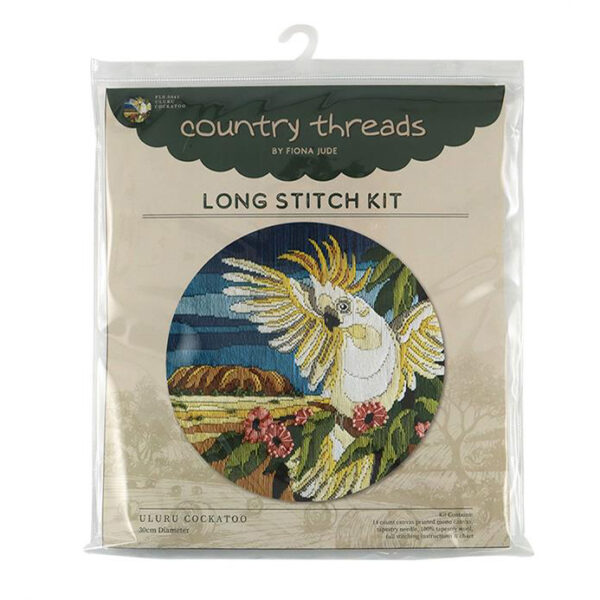 Country Threads Long Stitch Kit Uluru Cockatoo 30cm Including Threads