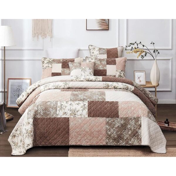 French Country Patchwork Bed Quilt Coventry Coverlet Assorted Sizes