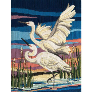 Country Threads Long Stitch Kit Egrets 30x40cm Including Threads