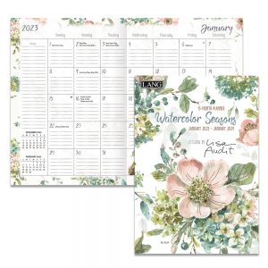 Lang 2023 13 Monthly Planner Watercolor Seasons 12 Inch Diary