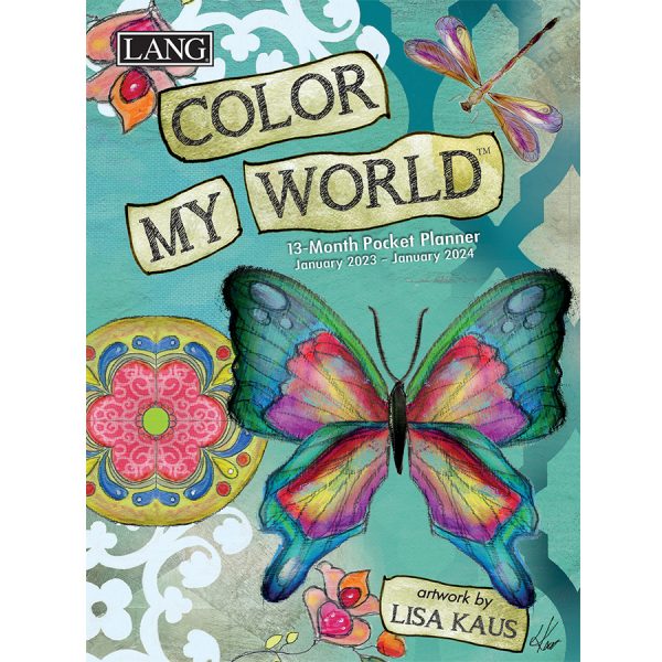 Lang 2023 13 Month Pocket Planner Color My World Diary