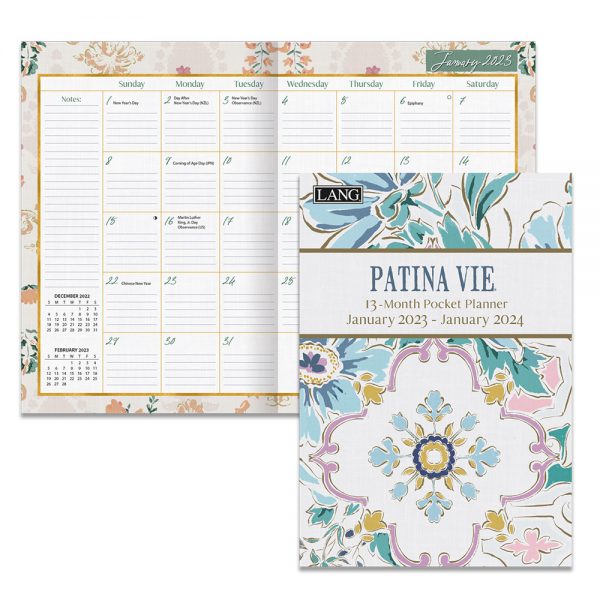 Lang 2023 13 Month Pocket Planner Patina Vie Diary