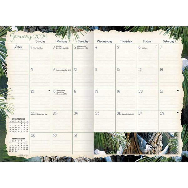 Lang 2023 13 Month Pocket Planner Songbirds Diary
