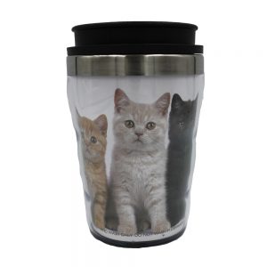 French Country Travel Tea Coffee Mug Cuddle Kitten Acrylic